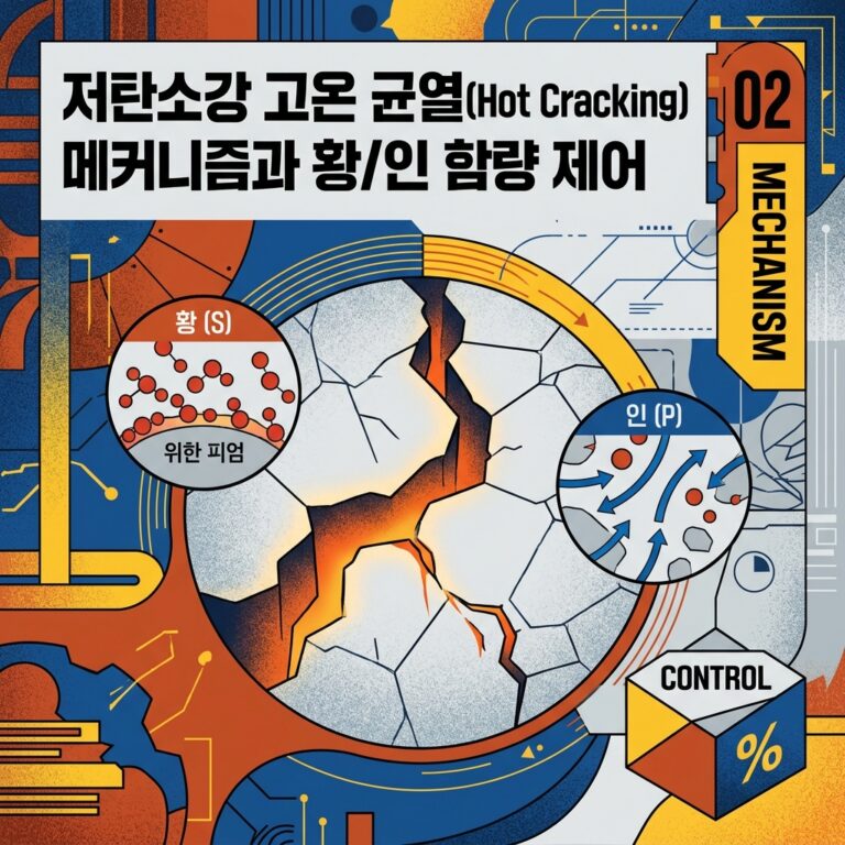 ai thumbnail poster 저탄소강 고온 균열Hot Cracking 메커니즘과 황인 함량 제어 1786816364